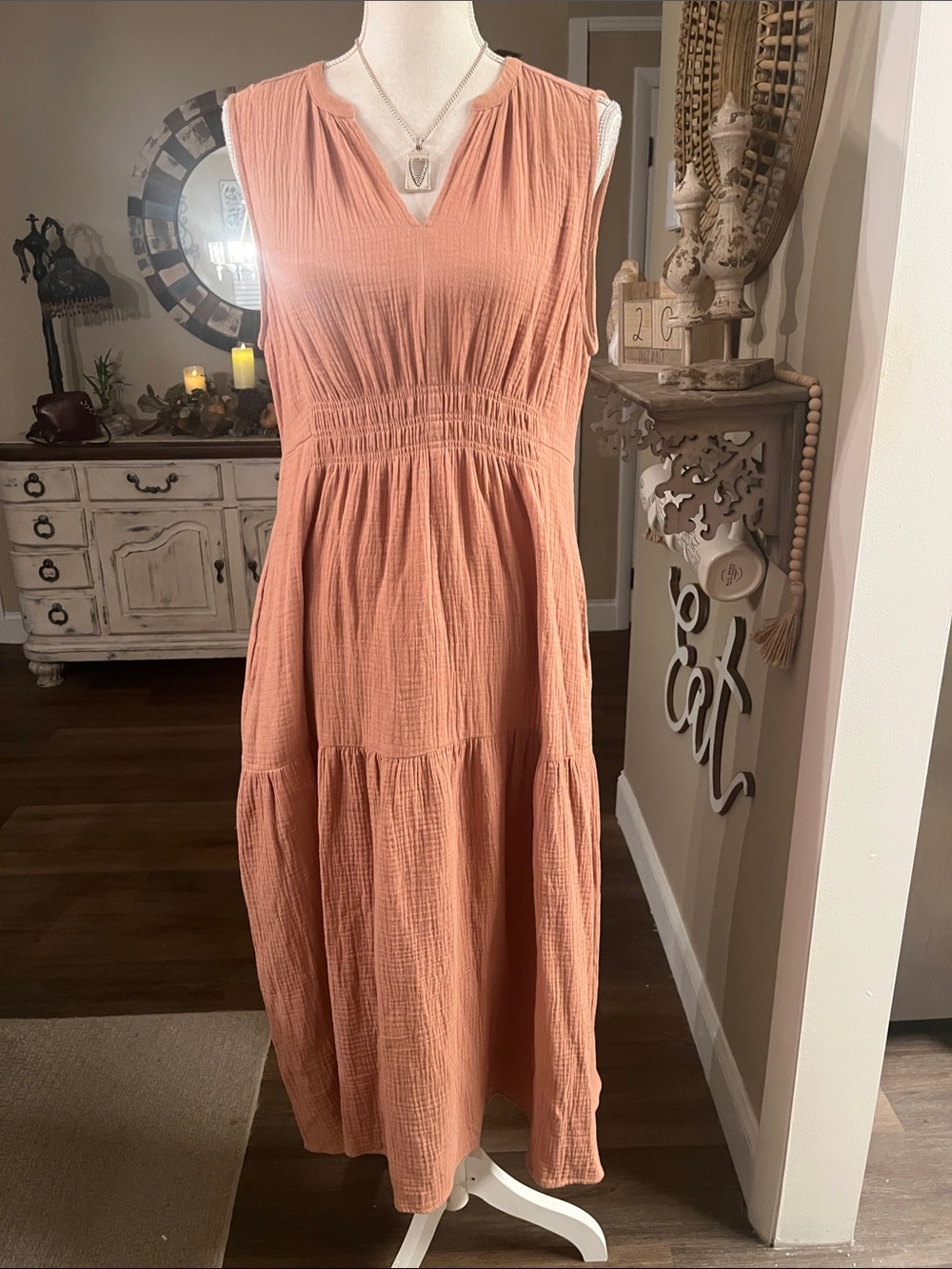 Sleeveless Tiered Maxi Dress